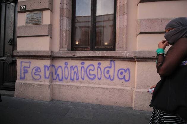 February 15, 2020: EUM20200215SOC39.JPG .MORELIA, Mich. ProtestProtesta-Feminicidio.- 15 de febrero de 2020. Aspectos de la protesta que realizaron diversos grupos de mujeres en la capital de Michoacan para exigir justicia por el feminicidio de Ingrid Escamilla. Foto: Agencia EL UNIVERSALEELG Copyright: xElxUniversalx