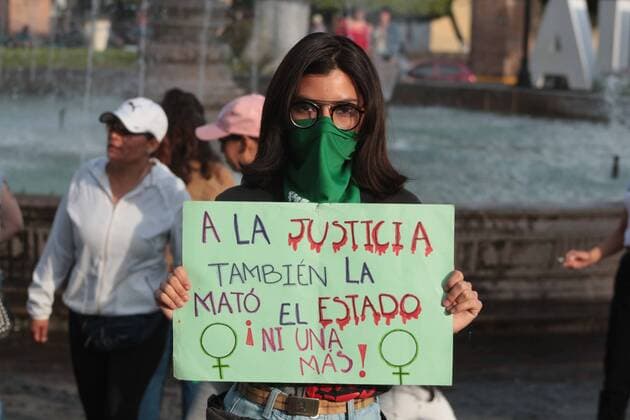 February 15, 2020: EUM20200215SOC42.JPG .MORELIA, Mich. ProtestProtesta-Feminicidio.- 15 de febrero de 2020. Aspectos de la protesta que realizaron diversos grupos de mujeres en la capital de Michoacan para exigir justicia por el feminicidio de Ingrid Escamilla. Foto: Agencia EL UNIVERSALEELG Copyright: xElxUniversalx