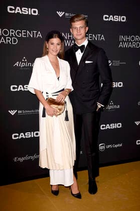 Nina Schwichtenberg mit Freund Patrick Kahlo bei der Verleihung des 4. Inhorgenta Award 2020 in der BMW Welt. München, 16.02.2020