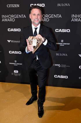 Markus Rettig mit dem est Watch Design für Frederique Constant bei der Verleihung des 4. Inhorgenta Award 2020 in der BMW Welt. München, 16.02.2020