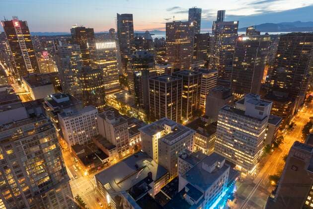 Vancouver, Nachtaufnahme, Vancouver, British Columbia, Kanada, Nordamerika Copyright: imageBROKER/MarcusxSiebert iblmcs05070061.jpg