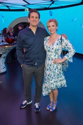 Steffen Groth und Eva Habermann - Verleihung des Kurzfilmpreises BLAUE BLUME von Romance TV im The Reed in Berlin am 19.02.2020. Blaue Blume Award