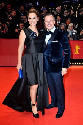 Tim Raue and his wife Katharina Wolschner attending the opening night and My Salinger Year premiere at the 70th Berlin International Film Festival Berlinale 2020 at Berlinale Palast on February 20, 2020 in Berlin, Germany.