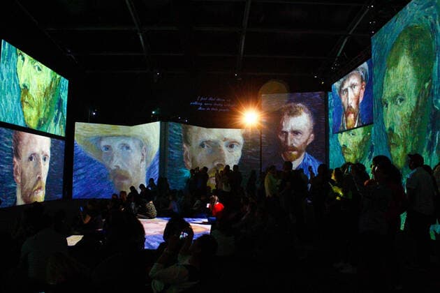 February 21, 2020: EUM20200221CUL02.JPG .CIUDAD DE MEXICO. ExhibitionExposicion-Van Gogh.- 21 de febrero de2020. Aspectos de la exposicion Van Gogh Alive The Experience en el Monumento a la Madre en la Ciudad de Mexico. Foto: Agencia EL UNIVERSALKarina ContrerasEELG Copyright: xElxUniversalx