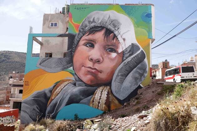 Entertainment Bilder des Tages February 21, 2020: EUM20200221SOC12.JPG .ZACATECAS, Zac. CultureCultura-Murales.- En Zacatecas la gente se unio para plasmar en sus paredes la idea de un porvenir sin violencia, sin basura y sin problemas, lleno de confianza, amistades y sonrisas. Foto: Agencia EL UNIVERSALEELG Copyright: xElxUniversalx