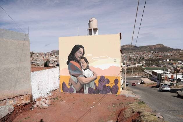 February 21, 2020: EUM20200221SOC15.JPG .ZACATECAS, Zac. CultureCultura-Murales.- En Zacatecas la gente se unio para plasmar en sus paredes la idea de un porvenir sin violencia, sin basura y sin problemas, lleno de confianza, amistades y sonrisas. Foto: Agencia EL UNIVERSALEELG Copyright: xElxUniversalx
