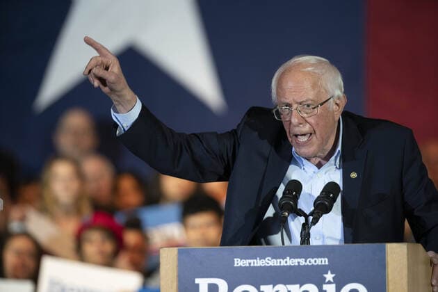 February 22, 2020, Sam Antonio, Texas, Texas, USA: Presidential candidate BERNIE SANDERS makes the second of four weekend Texas stops with a late night rally with wife Jane at Cowboys Dance Hall in north San Antonio. Sen. Sanders (D-VT) comes off a successful string of caucus vistories in Iowa and Nevada to lead Democratic challengers to President Donald Trump. Sam Antonio, Texas USA - ZUMAd150 20200222_znp_d150_047 Copyright: xBobxDaemmrichx