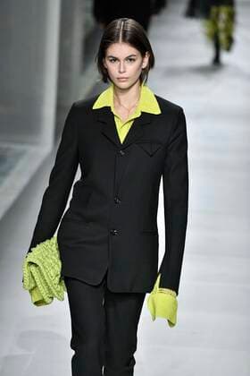 Milan, Milan Fashion Week, Women Fall Winter 2020. Milan, Women s Fashion, Autumn Winter 2020. Bottega Veneta catwalk Pictured: Kaia Gerber  Copyright: xRiccardoxGiordanox xIPAx xFotosickix