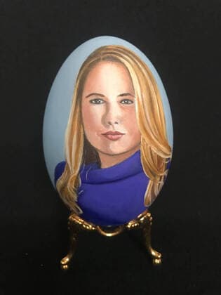 24-02-2020 Wassenaar Hand painted royal egg of Princess Amalia by Mrs. Tiety Entjes-Weij. The collection will be displayed during the Eierbeurs on 21st and 22nd of march in Wassenaar.  Copyright: xppex