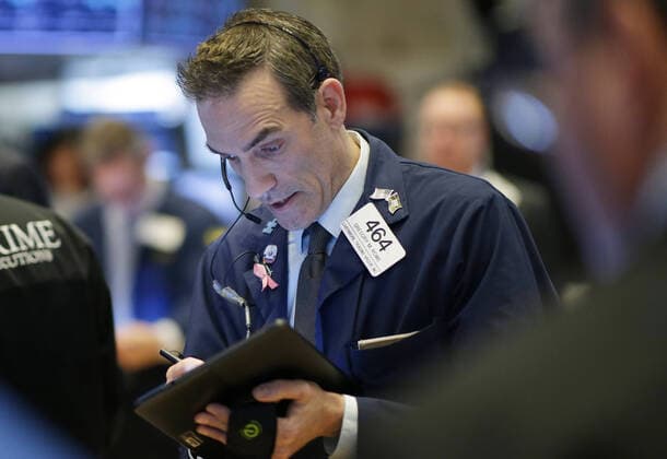 Traders work on the the floor of the New York Stock Exchange at the opening bell on Wall Street in New York City on Tuesday, February 25, 2020. Stocks fell slightly on Tuesday after a failed early attempt at recovering some of the lost ground from the Monday session which was the market s worst day in two years. Stocks fell sharply the day before with Dow Jones Industrial Average closing down over 1,000 points on possible fears from the coronavirus outbreak.  NYP20200225110 JOHNxANGELILLO