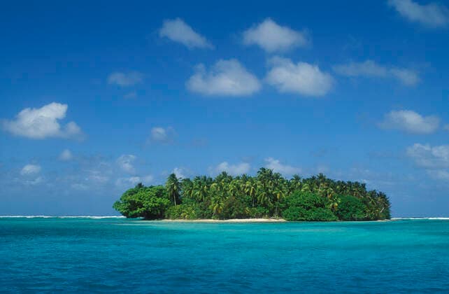 Marshall Islands, Micronesia: small island on perimeter of Majuro Atoll, from lagoon. Micronesia Marshall Islands Copyright: xGregxVaughnx GVA-1595