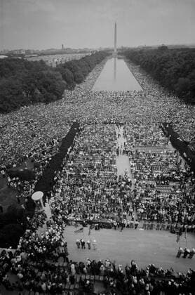 IMAGO History, U.S. BÃ¼rgerrechtsbewegung: 1954-1968 1963 March on Washington, at the height of the 20th century civil rights movement. Crowds of people on The Mall, dwarfed previous African American Washington demonstrations. August 28, 1963. Courtesy Everett Collection PUBLICATIONXNOTxINxCANxCHNxFRAxITAxJPNxNORxPOLxRUSxESPxUKxUSA Copyright: xCourtesyxEverettxCollectionx HISL009 EC047