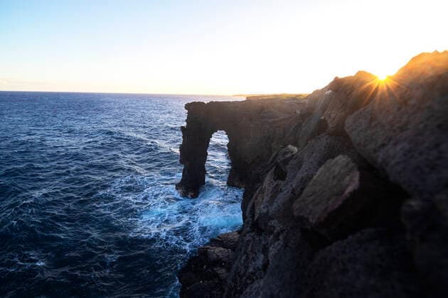 Holei lava sea arch, Hawaii Volcanoes National Park, UNESCO World Heritage Site, Big Island, Hawaii, United States of America, North America Copyright: ChristianxKober 733-8897