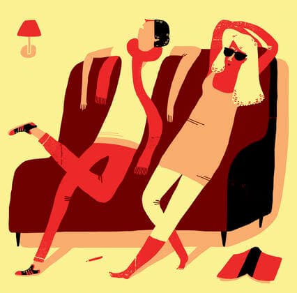 Paar entspannt auf dem Sofa Copyright: xOivindxHovlandx 11250152