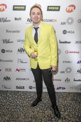 Singer John Galea attends The Music Producers Guild Awards at JW Marriott Grosvenor House London on Park Lane in London. FEBRUARY 27th 2020  SLIx20575