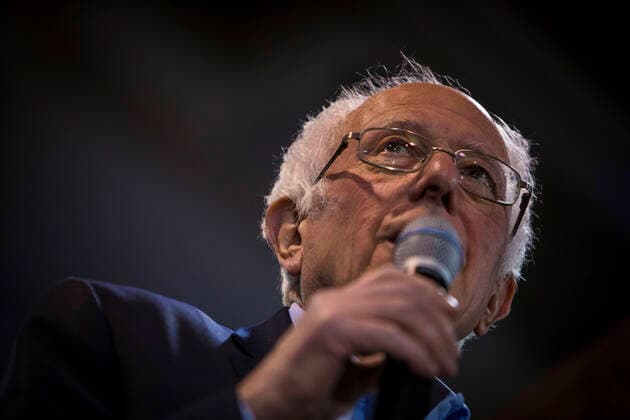 February 29, 2020, Virginia Beach, Virginia, USA: BERNIE SANDERS speaks at a campaign rally inside the Jane P. Batten Student Center building of Virginia Wesleyan College ahead of the Super Tuesday vote on Tuesday, March 3, 2020. Sanders spoke about veteran healthcare, foreign policy, criminal justice reform, universal healthcare, and current president Trump. Virginia Beach USA - ZUMAc214 20200229_sha_c214_233 Copyright: xJohnxC.xClarkx