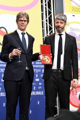 Anders Edström, C.W. Winter (Encounters Award Bester Film The Works and Days Werke und Tage ) bei der Pressekonferenz der Preisträger auf der Berlinale 2020 70. Internationale Filmfestspiele Berlin im Hotel Grand Hyatt. Berlin, 29.02.2020