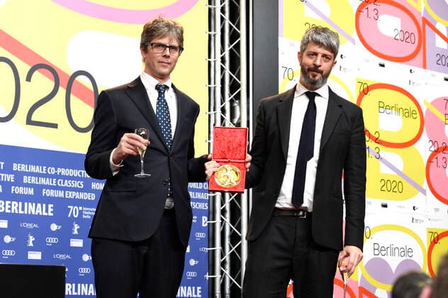 Anders Edström, C.W. Winter (Encounters Award Bester Film The Works and Days Werke und Tage ) bei der Pressekonferenz der Preisträger auf der Berlinale 2020 70. Internationale Filmfestspiele Berlin im Hotel Grand Hyatt. Berlin, 29.02.2020