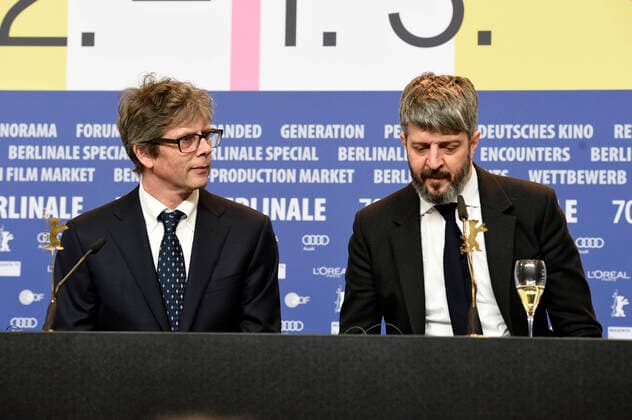 Anders Edström, C.W. Winter (Encounters Award Bester Film The Works and Days Werke und Tage ) bei der Pressekonferenz der Preisträger auf der Berlinale 2020 70. Internationale Filmfestspiele Berlin im Hotel Grand Hyatt. Berlin, 29.02.2020