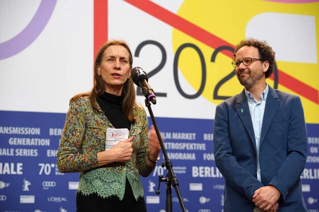 29.02.2020,Berlin,Deutschland,GER, Internationale Filmfestspiele Berlin 70.Berlinale, Preise von unabhängigen Jurys, Pressesaal, Hotel Hyatt, Festivalleiter Carlo Chatrian und Mariette Rissenbeek