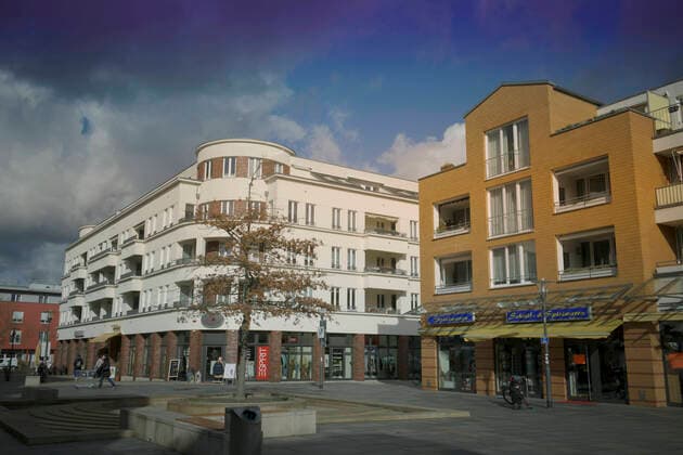 Einkaufszone, Stadtzentrum, Rathausmarkt, Kleinmachnow, Brandenburg