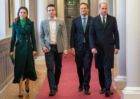 . 03 03 2020. Dublin, United Kingdom. The Duke and Duchess of Cambridge meeting the Taoiseach of Ireland Leo Varadkar and his partner Matthew Barrett in Dublin on the first day of their Royal Visit to Ireland.  xPoolx xi-Imagesx IIM-20849-0153