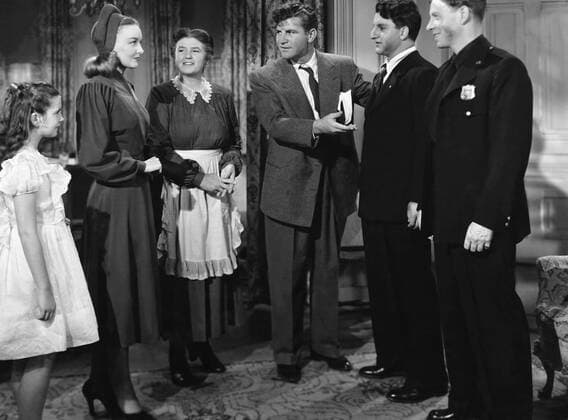 BIG CITY, from left: Margaret O Brien, Karin Booth, Lotte Lehmann, Robert Preston, Danny Thomas, George Murphy, 1948 PUBLICATIONXNOTxINxCANxCHNxFRAxITAxJPNxNORxPOLxRUSxESPxUKxUSA Copyright: xCourtesyxEverettxCollectionx MBDBICI EC074