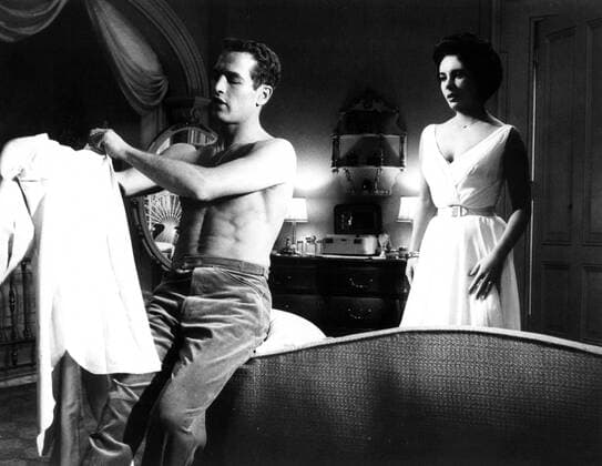 CAT ON A HOT TIN ROOF, Paul Newman, Elizabeth Taylor, 1958 Courtesy Everett Collection PUBLICATIONXNOTxINxCANxCHNxFRAxITAxJPNxNORxPOLxRUSxESPxUKxUSA Copyright: xCourtesyxEverettxCollectionx MBDCAON EC040
