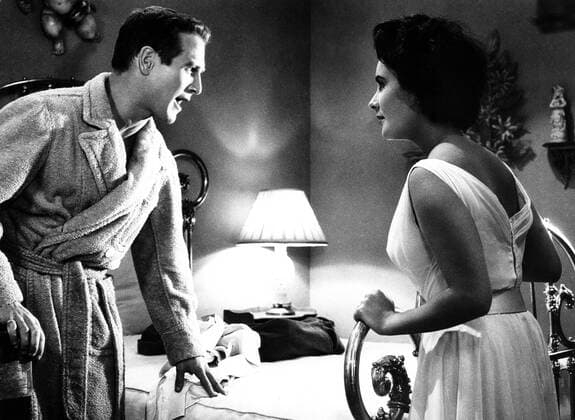 CAT ON A HOT TIN ROOF, Paul Newman, Elizabeth Taylor, 1958. Courtesy Everett Collection PUBLICATIONXNOTxINxCANxCHNxFRAxITAxJPNxNORxPOLxRUSxESPxUKxUSA Copyright: xCourtesyxEverettxCollectionx MBDCAON EC071
