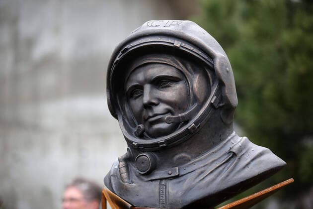 News Bilder des Tages PXL_Bust of Yuri Gagarin 06.03.2020., Rijeka, Croatia - Unveiling ceremony of the bust of the world s first space traveler, Yuri Gagarin held on the premises of the Rijeka Astronomical Center in Rijeka, Croatia. GoranxKovacic PIXSELL