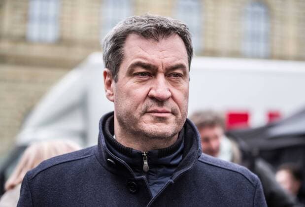March 6, 2020, Munich, Bavaria, Germany: MARKUS SOEDER (MARKUS So DER) Minister President of Bavaria. As a response to the politics of hate and the terror attack in Hanau many attribute to the Alternative for Germany (AfD) party and the CSU of Bavaria, the Bellevue di Monaco and the Bayerisches Fluechtlingsrat (Bavarian Refugee Center) organized the Ã¢â‚¬oeJust DonÃ¢â‚¬â ¢t Do ItÃ¢â‚¬Â demonstration at Max Joseph Platz to oppose hate and right-wing terrorism in Germany. Counting the latest developments, Germany has now become the number one country for right-wing terror attacks. Critics maintain that federal and state security services, as well as law enforcement and politicians have turned a blind eye to right wing terror, thus allowing it to flourish. Munich Germany - ZUMAb160 20200306_zbp_b160_108 Copyright: xSachellexBabbarx
