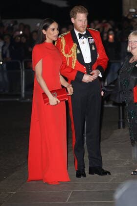 . 07 03 2020. London, United Kingdom. Prince Harry and Meghan Markle, the Duke and Duchess of Sussex, arriving at the Mountbatten Festival of Music at the Royal Albert Hall in London.  xStephenxLockx xi-Imagesx IIM-20867-0004