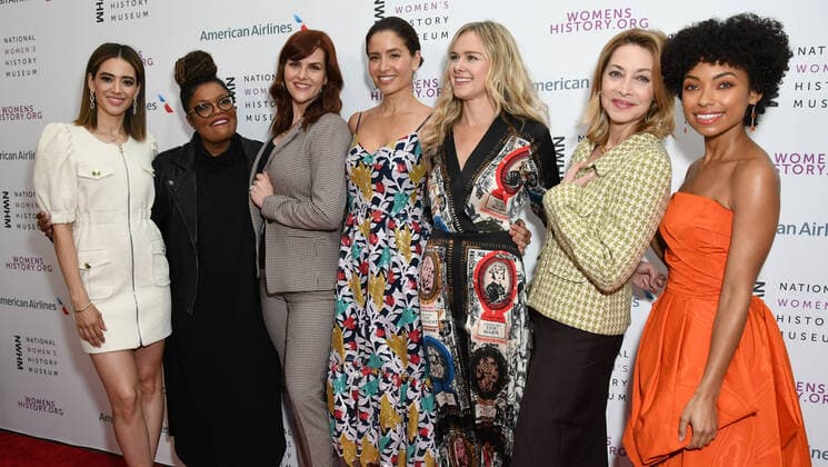 08 March 2020 - Los Angeles, California - Edy Ganem, Yvette Nicole Brown, Sara Rue, Mercedes Mason, Anna Hopkins, Sharon Lawrence, Logan Browning. The National Women s History Museum s 8th Annual Women Making History Awards held at Skirball Cultural Center. Photo Credit: Birdie Thompson AdMedia 252443 2020-03-08 CA Los Angeles Etats-Unis  Copyright: xAdMediax STAR_252443_100