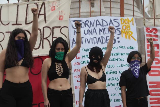 Mexico: International women s day Feminist march to commemorate the international women s day, feminist groups took to the streets to commemorate the international women s day. Juarez Chihuahua Mexico Copyright: DavidxPeinado
