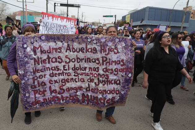 Mexico: International women s day Feminist march to commemorate the international women s day, feminist groups took to the streets to commemorate the international women s day. Juarez Chihuahua Mexico Copyright: DavidxPeinado
