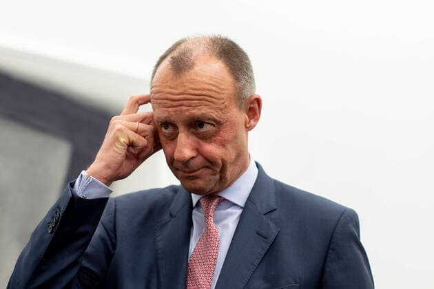 10.03.2020, DU Duisburg , Ausstellung Erwin Bechtold im Museum Küppersmühle am Philosophenweg 55 , CDU - Politiker Friedrich Merz spricht bei der Eröffnung am Abend.