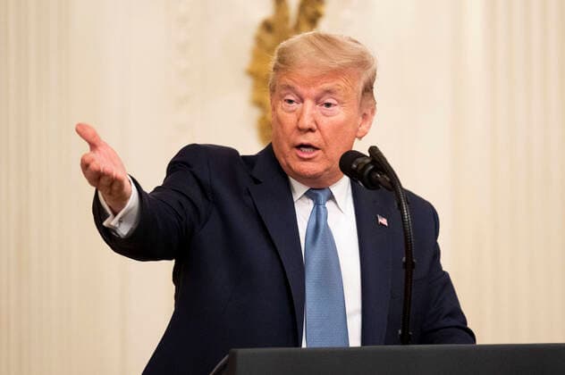 March 10, 2020, Washington, DC, United States: March 10, 2020 - Washington, DC, United States: President DONALD TRUMP at the presentation of the Presidential Medal of Freedom to General Jack Keane. Washington United States - ZUMAb161 20200310_zap_b161_025 Copyright: xMichaelxBrochsteinx