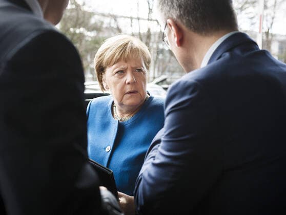 Bundeskanzlerin Angela Merkel, CDU, aufgenommen nach einer Pressekonferenz, anlaesslich der Corona-Krise in der Bundespressekonferenz in Berlin. 11.03.2020. Berlin Deutschland *** Chancellor Angela Merkel, CDU, recorded after a press conference on the occasion of the corona crisis at the Federal Press Conference in Berlin 11 03 2020 Berlin Germany Copyright: xFelixxZahn photothek.netx