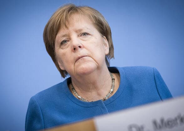 Bundeskanzlerin Angela Merkel, CDU, aufgenommen im Rahmen einer Pressekonferenz, anlaesslich der Corona-Krise in der Bundespressekonferenz in Berlin. 11.03.2020. Berlin Deutschland