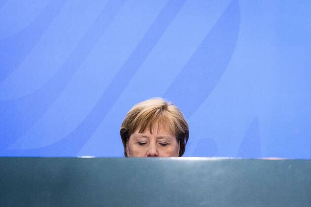 News Bilder des Tages Berlin, Pressekonferenz Merkel, Söder und Tschentscher Deutschland, Berlin - 12.03.2020: Im Bild ist die deutsche Bundeskanzlerin Angela Merkel (cdu) während der Presseunterrichtung nach dem Gespräch der Bundeskanzlerin mit den Regierungschefinnen und Regierungschefs der Länder zu sehen. Berlin Bundeskanzleramt Berlin Deutschland