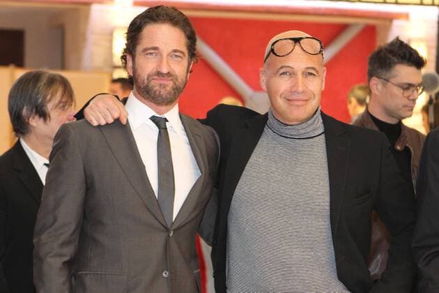 Bilder des Jahres 2020, Entertainment 03 März Entertainment Themen der Woche KW11 Entertainment Bilder des Tages March 12, 2020, Sparta, Greece: Actor GERARD BUTLER with actor BILLY ZANE attend in the dinner at the town of Sparta. Butler and Zane are to run in the Olympic Torch relay on March 13, carrying the Olympic Flame from the Byzantine town of Mystras to Sparta for the 2020 Olympic Games in Tokyo. Sparta Greece - ZUMAv62_ 20200312_zaf_v62_004 Copyright: xAristidisxVafeiadakisx