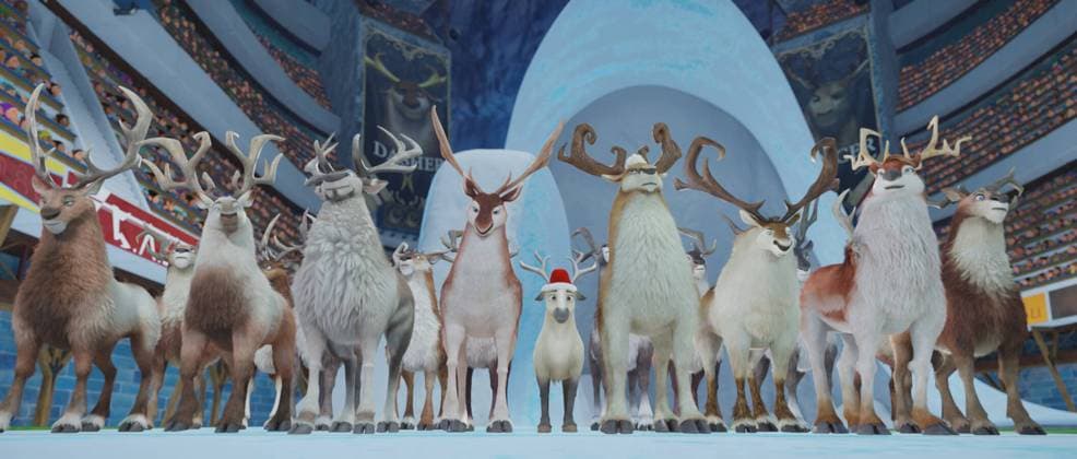 ELLIOT THE LITTLEST REINDEER, Elliot - center in red hat (voice: Josh Hutcherson), 2018. Screen Media Films Courtesy Everett Collection !ACHTUNG AUFNAHMEDATUM GESCHÃ„TZT! PUBLICATIONXNOTxINxCANxCHNxFRAxITAxJPNxNORxPOLxRUSxESPxUKxUSA Copyright: xCourtesyxEverettxCollectionx MCDELTH EC012