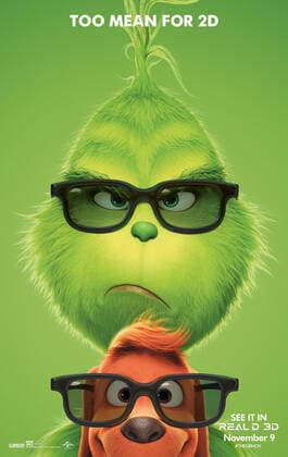 THE GRINCH, (aka DR. SEUSS THE GRINCH), US Real D 3D poster, from top: Grinch (voice: Benedict Cumberbatch), Max, 2018. Universal Pictures courtesy Everett Collection !ACHTUNG AUFNAHMEDATUM GESCHÃ„TZT! PUBLICATIONXNOTxINxCANxCHNxFRAxITAxJPNxNORxPOLxRUSxESPxUKxUSA Copyright: xUniversal CourtesyxEverettxCollectionx MCDGRIN EC170