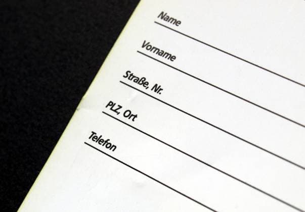 Form Detail of a form for personal data - in German  Copyright: xclaudiodiviziax 952857
