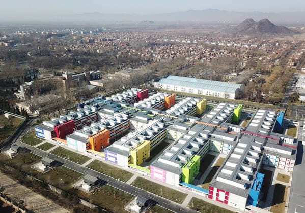 (200317) -- BEIJING, March 17, 2020 -- Aerial photo taken on March 17, 2020 shows a view of the Xiaotangshan Hospital in Beijing, capital of China. Beijing on Monday put the 1,000-bed Xiaotangshan Hospital into use for screening imported suspected cases and treating confirmed cases who are not in severe condition. ) CHINA-BEIJING-COVID-19-XIAOTANGSHAN HOSPITAL (CN) JuxHuanzong 