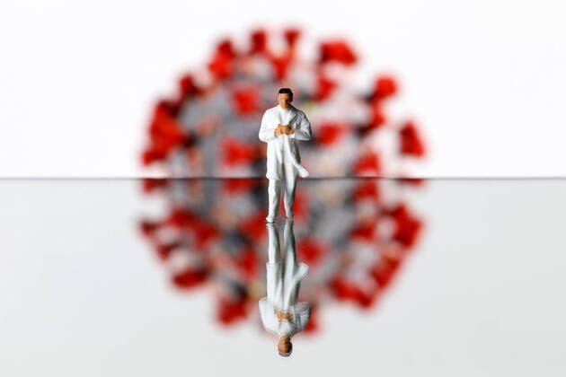 Ein Virologe vor dem Corona-Virus unter Verwendung einer Grafik des CDC released unter public domain *** A virologist before the corona virus using a graphic of the CDC released under public domain Foto:xC.xHardtx xFuturexImage