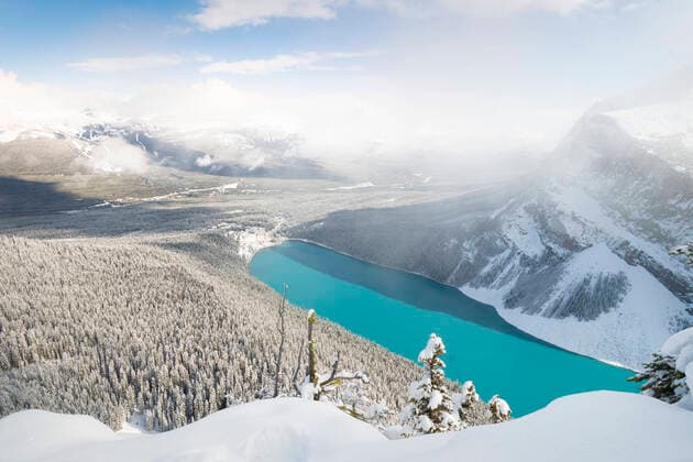 Snowy Lake Louise, Banff, Alberta, Canada Lake Louise, AB, Canada CR_SHKO200220-302958-01