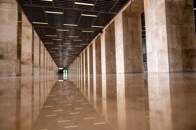 March 20, 2020, Ceintral Jakarta, Jakarta, Indonesia: Jakarta, Indonesia, 20 March 2020 : Condition at Istiqlal Mosque the biggest mosque in south east asia as there is no friday pray, changing to only zuhur pray without so many people attend. Indonesia Ulama Councill declared an emergency situation due to corona virus spreading, for two weeks friday pray at mosque cancelled in all over Indonesia. Ceintral Jakarta Indonesia - ZUMAh128 20200320_zap_h128_002 Copyright: xDonalxHusnix