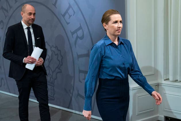 Statsminister Mette Frederiksen (S) holder boerne-pressemoede, hvor hun svarer paa spoergsmaal fra boern om coronavirus og COVID-19 fredag den 20. marts 2020. , Denmark Copyright: MartinxSylvestx COP103 spdk20200320-122445-L