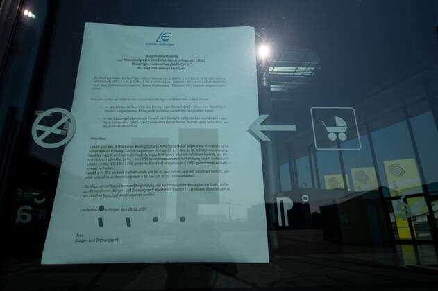 Coronavirus-COVID-19 Flughafen Stuttgart und Messe Stuttgart unter dem Einfluss der Pandemie. Das Gelände und die Terminals sind verweist. Ebenso kommen nur sehr wenige Flüge in Stuttgart an. Stuttgart Mitte Baden-Württemberg Deutschland Copyright: xLeif-HendrikxPiechowskix